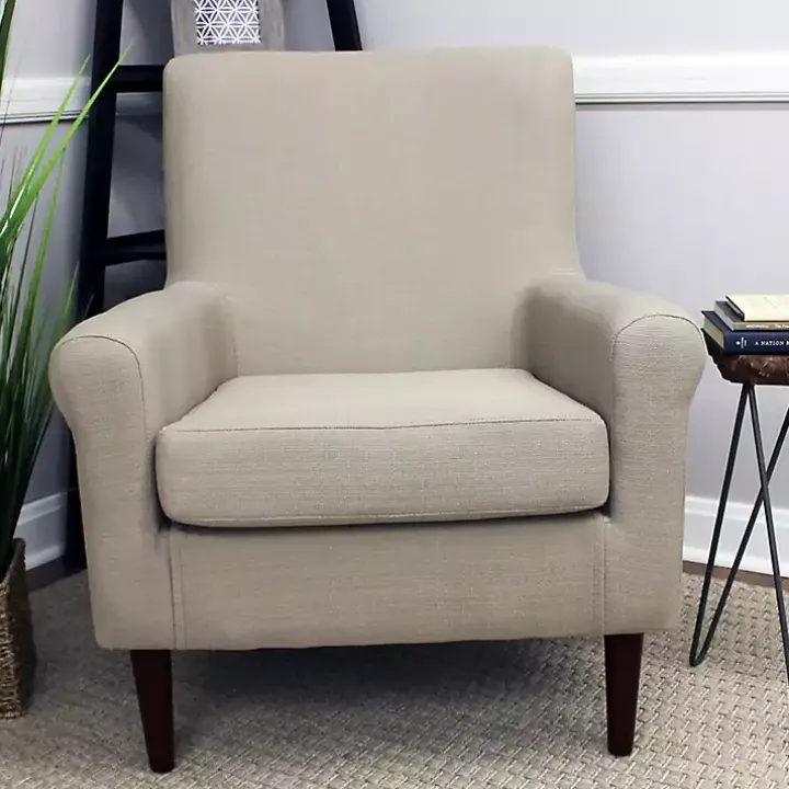 Cream Ellen Rolled Arms Accent Chair