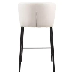 Cream Faux Leather Liddy Counter Stools, Set of 2