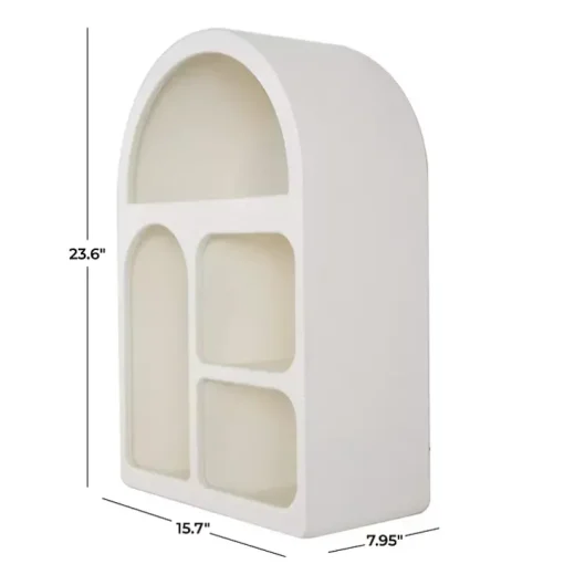 Cream Geometric Arch Wall Shelf