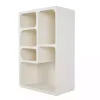 Cream Geometric 5-Section Wall Shelf