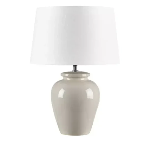 Cream Glazed Ceramic Anzio Table Lamp