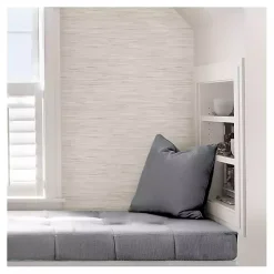 Cream Grassweave Peel and Stick Wallpaper