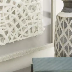 Cream Handcut Paper Doily Shadowbox Framed Art