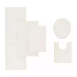 Cream High Pile Marshmallow Bath Mat, 40 in.