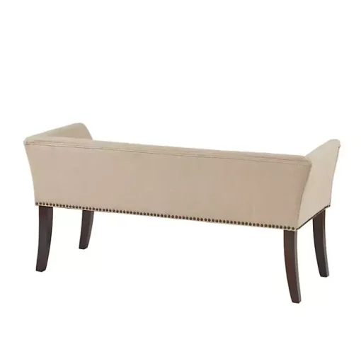 Cream Low Back Flared Arms Bench