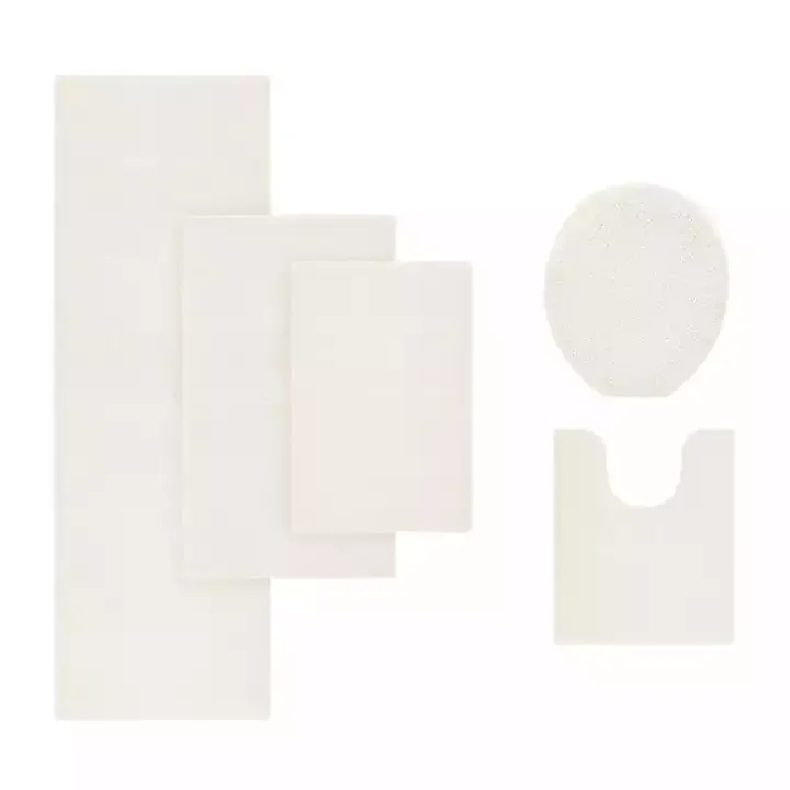 Cream Marshmallow Contour Bath Mat, 24 in.
