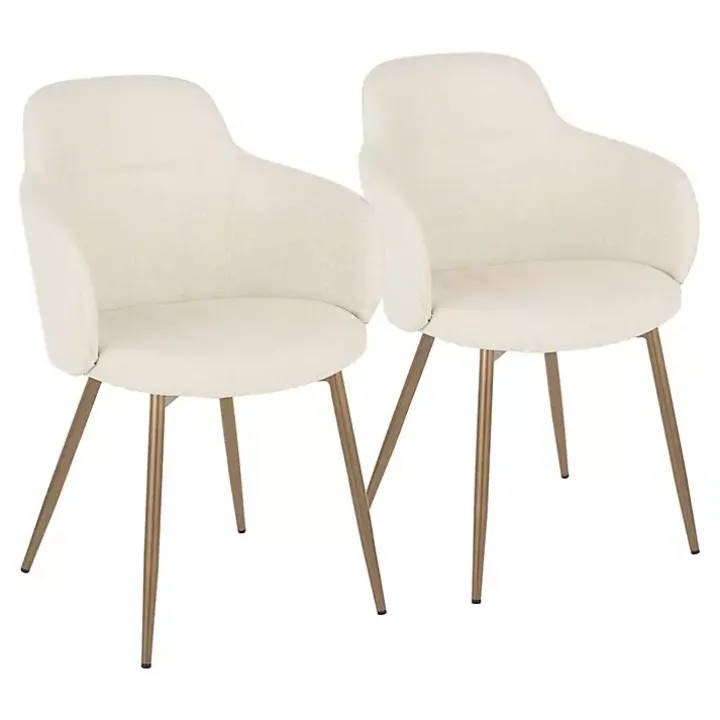 Cream Modern Accent Chairs, Set of 2