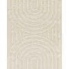 Cream Modern Curve Area Rug, 6x9