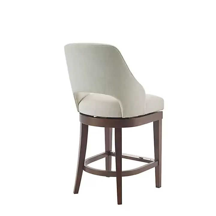 Cream Open Back Swivel Base Counter Stool