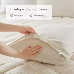 Cream Quilted Teddy 3-pc. Full/Queen Comforter Set