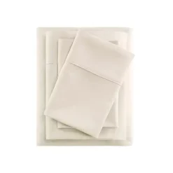 Cream Rich Cooling Cotton Queen Sheet Set