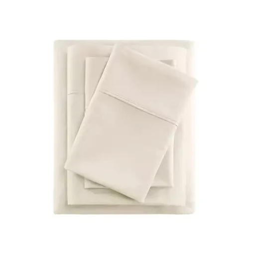 Cream Rich Cooling Cotton Queen Sheet Set