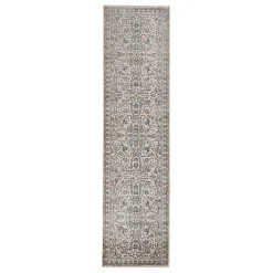 Cream Royal Motif Wilson Floor Runner, 2x10