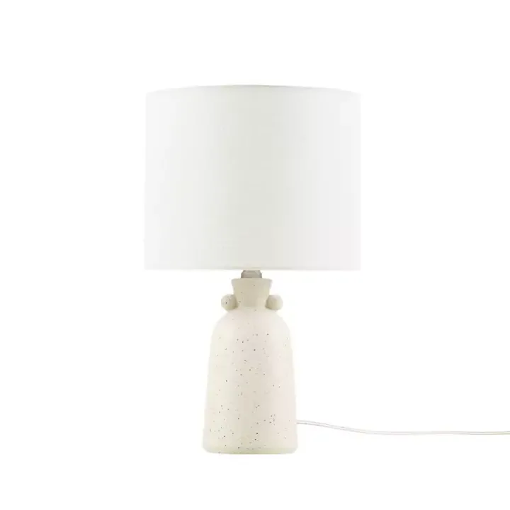 Cream Speckled Ceramic Table Lamp