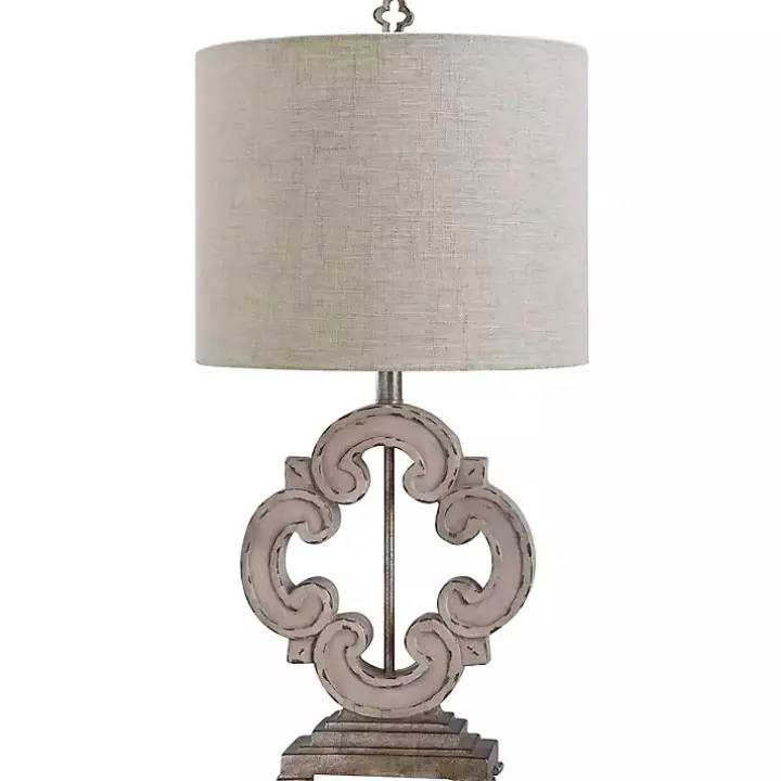Cream Tuscany Sculptured Base Table Lamp