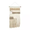 Cream Woven Layered Textured Macrame Wall Hanging