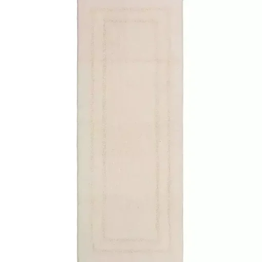 Creme Plush Reversible Cotton Bath Mat, 60 in.