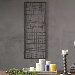 Crosshatch Metal Frame Plaque