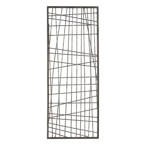 Crosshatch Metal Frame Plaque