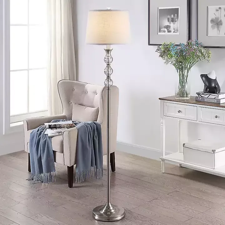 Crystal Orb Stacked Floor Lamp