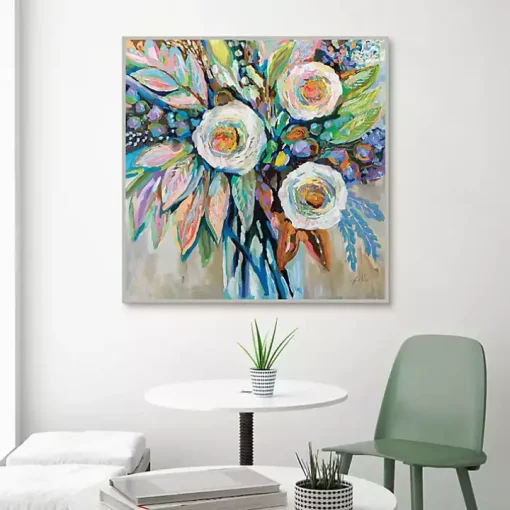 Curious Bouquet Framed Canvas Art Print