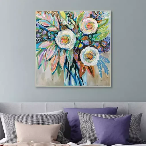 Curious Bouquet Framed Canvas Art Print