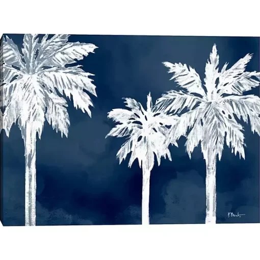 Cyano Palms Canvas Art Print, 40x30 in.