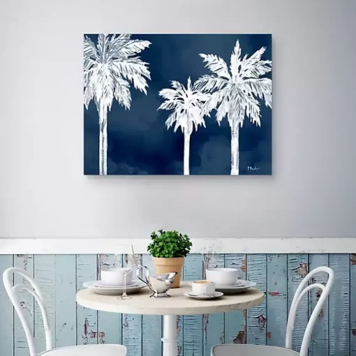 Cyano Palms Canvas Art Print, 40x30 in.