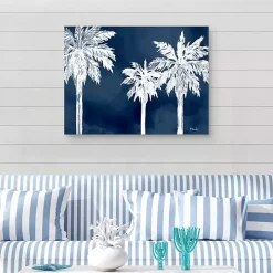 Cyano Palms Canvas Art Print, 40x30 in.