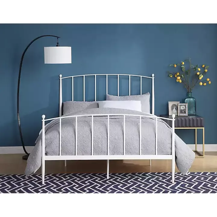 Daisy White Modern Arch Queen Bed Frame