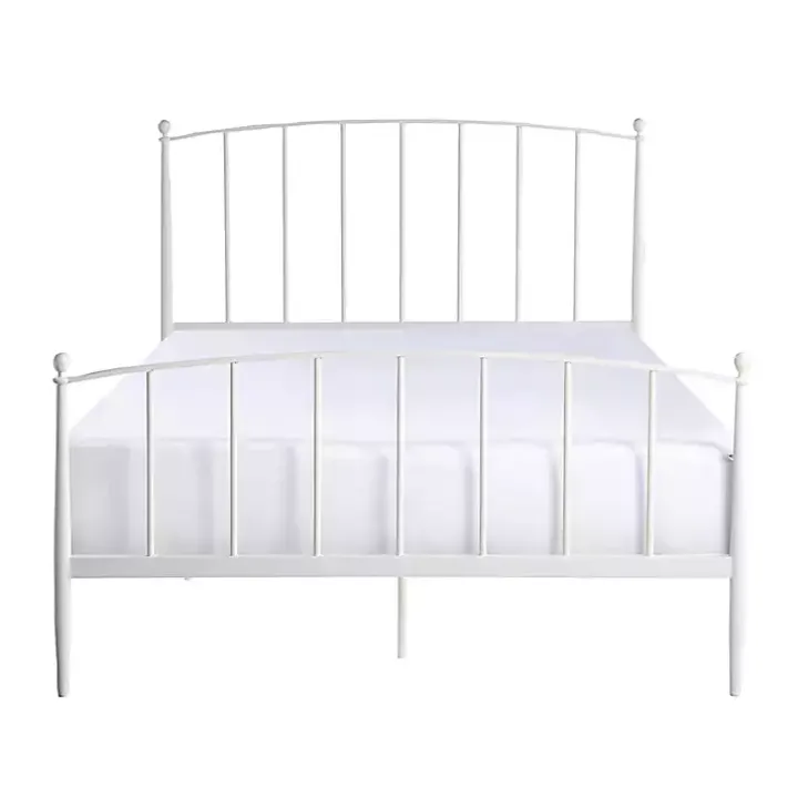 Daisy White Modern Arch Queen Bed Frame