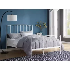Daisy White Modern Arch Queen Bed Frame