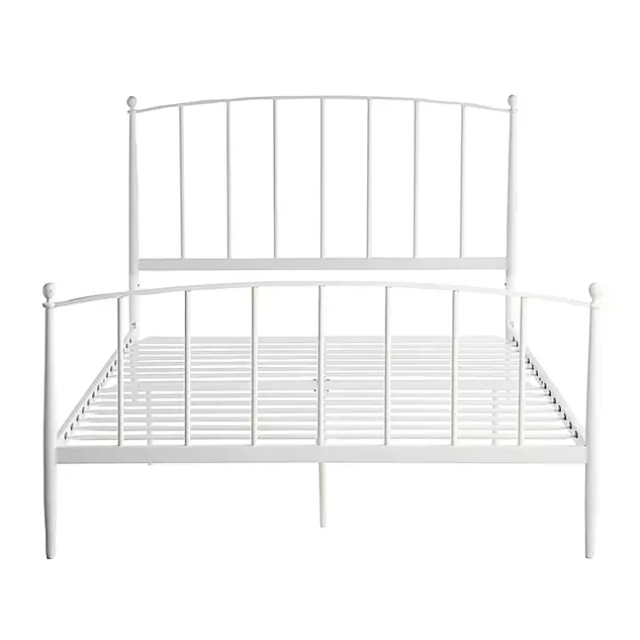 Daisy White Modern Arch Queen Bed Frame