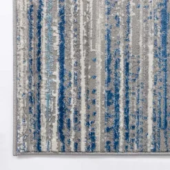 Dark Blue Claire Modern Area Rug, 5x8