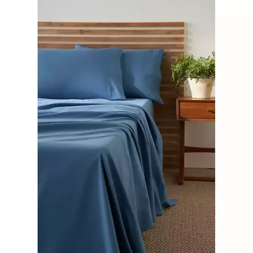 Dark Blue Microfiber 4-pc. King Sheet Set