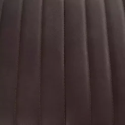 Dark Brown Leather Tufted Panel Bench