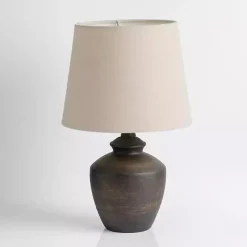 Dark Brown Textured Table Lamp