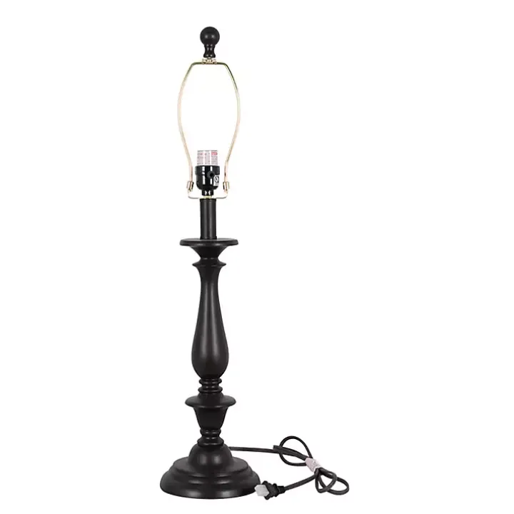 Dark Brown Transitional Table Lamps, Set of 2