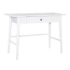 Dark Brown Wood 1-Drawer Midcentury Modern Desk