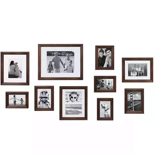Dark Brown Wood 10-pc. Gallery Wall Frame Set
