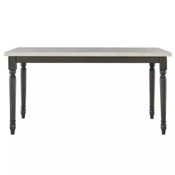 Dark Gray & White Traditional Dining Table