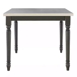 Dark Gray & White Traditional Dining Table