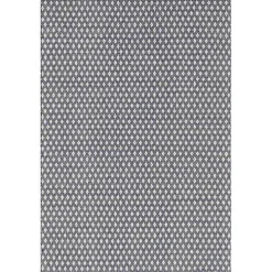 Dark Gray and Ivory Dainty Diamond Area Rug, 8x10