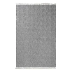 Dark Gray Herringbone Pattern Area Rug, 2x3