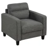 Dark Gray Performance Fabric Danna Accent Chair