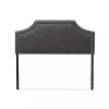 Dark Gray Scalloped Corner Queen Headboard