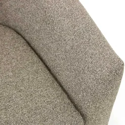 Dark Gray Tufted Swivel Barrel Accent Chair