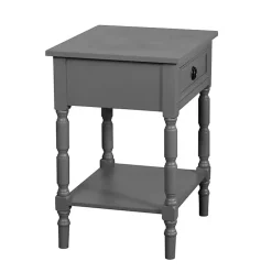 Dark Gray Wood Barrett Accent Table