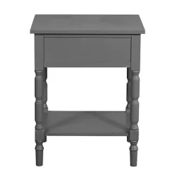 Dark Gray Wood Barrett Accent Table