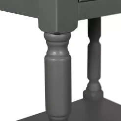 Dark Gray Wood Barrett Accent Table